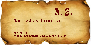 Marischek Ernella névjegykártya
